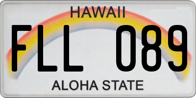 HI license plate FLL089