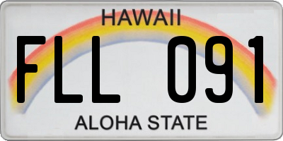 HI license plate FLL091
