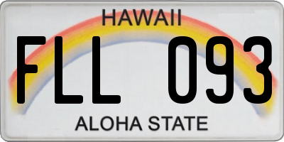 HI license plate FLL093