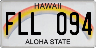 HI license plate FLL094