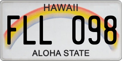 HI license plate FLL098