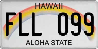 HI license plate FLL099
