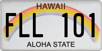 HI license plate FLL101