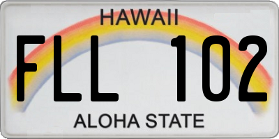 HI license plate FLL102