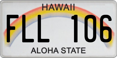 HI license plate FLL106