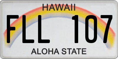HI license plate FLL107