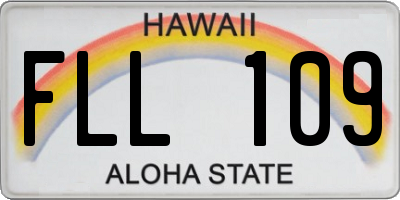 HI license plate FLL109