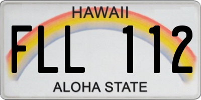 HI license plate FLL112