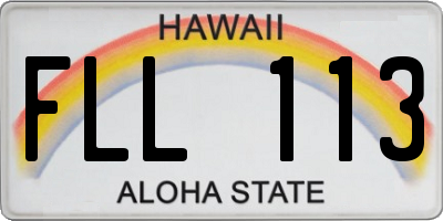 HI license plate FLL113