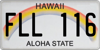 HI license plate FLL116