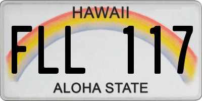 HI license plate FLL117