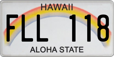 HI license plate FLL118