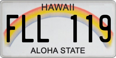 HI license plate FLL119