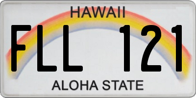 HI license plate FLL121