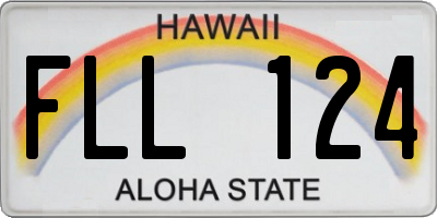 HI license plate FLL124