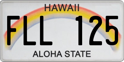 HI license plate FLL125
