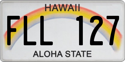 HI license plate FLL127