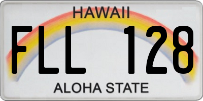 HI license plate FLL128
