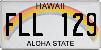 HI license plate FLL129