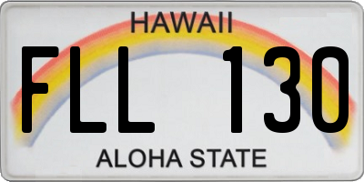 HI license plate FLL130