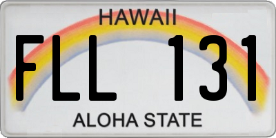 HI license plate FLL131