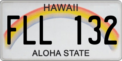 HI license plate FLL132