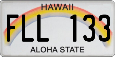 HI license plate FLL133