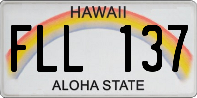 HI license plate FLL137