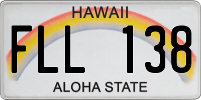 HI license plate FLL138