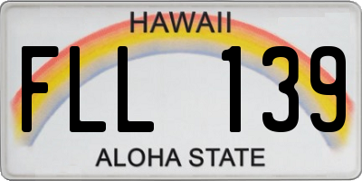 HI license plate FLL139