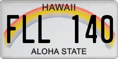 HI license plate FLL140