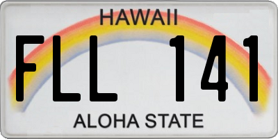 HI license plate FLL141