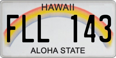HI license plate FLL143