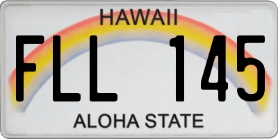 HI license plate FLL145