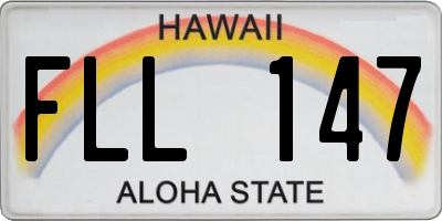 HI license plate FLL147