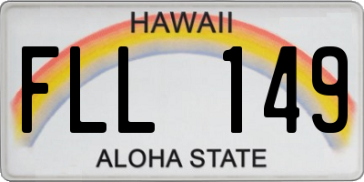 HI license plate FLL149