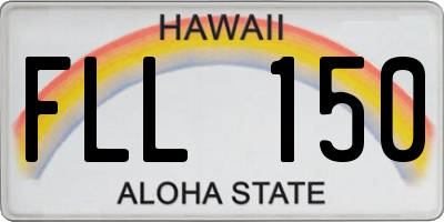 HI license plate FLL150