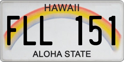 HI license plate FLL151