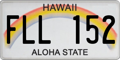 HI license plate FLL152