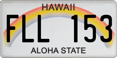 HI license plate FLL153