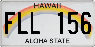 HI license plate FLL156