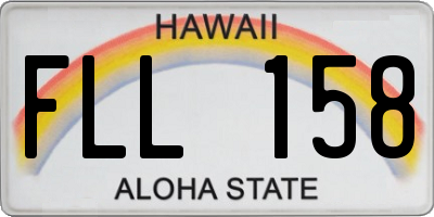 HI license plate FLL158