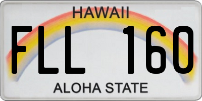 HI license plate FLL160