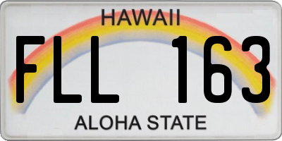 HI license plate FLL163