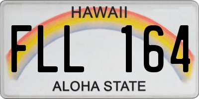 HI license plate FLL164