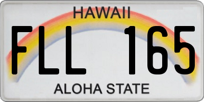HI license plate FLL165