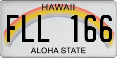 HI license plate FLL166