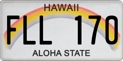 HI license plate FLL170