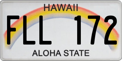 HI license plate FLL172