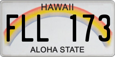 HI license plate FLL173